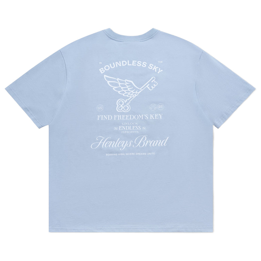 Henleys | Mens Freedom's Key Tee (Grey Sky)