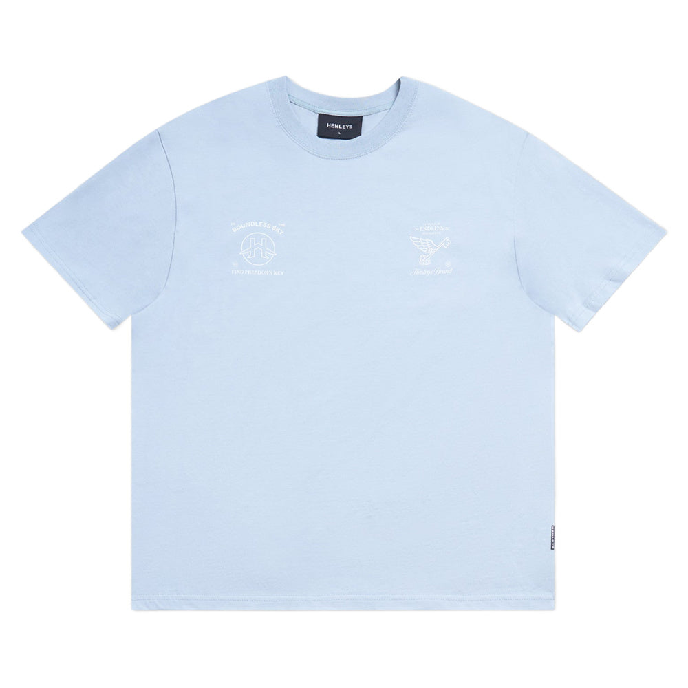 Henleys | Mens Freedom's Key Tee (Grey Sky)