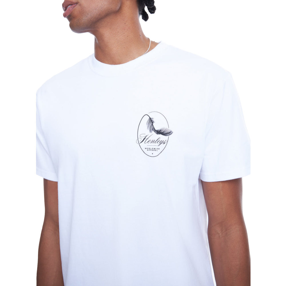 Henleys | Mens Feather Tee (White)