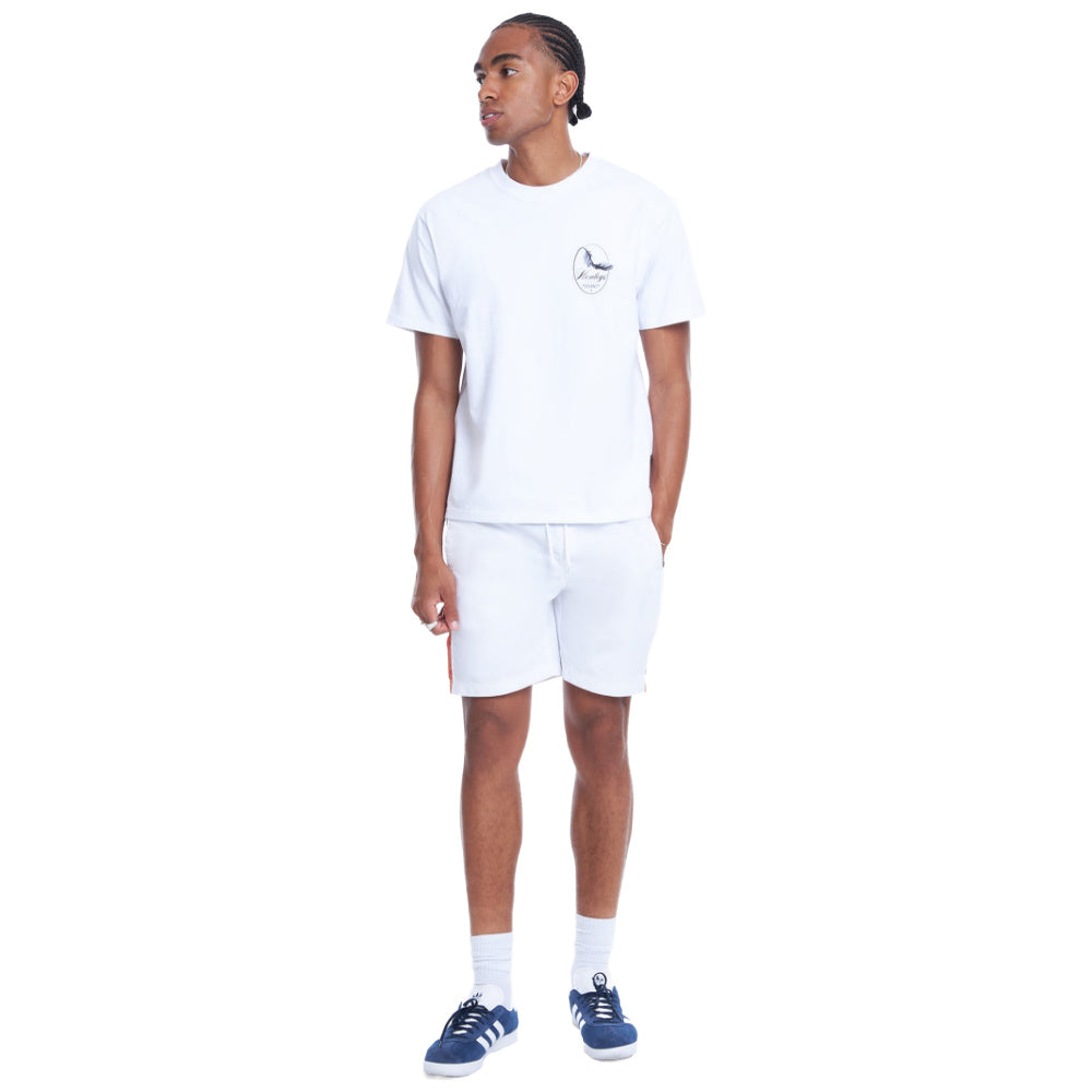 Henleys | Mens Panel Swim Short (White/Apricot)