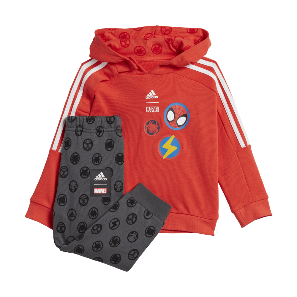 Adidas | Infants Adidas X Marvel Spider-Man Jogger Set (Red/Grey)