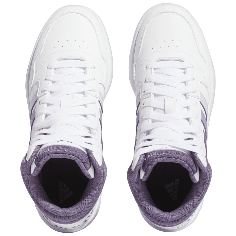 Adidas | Womens Hoops 3.0 Mid (White/Silver Dawn/Silver Violet)