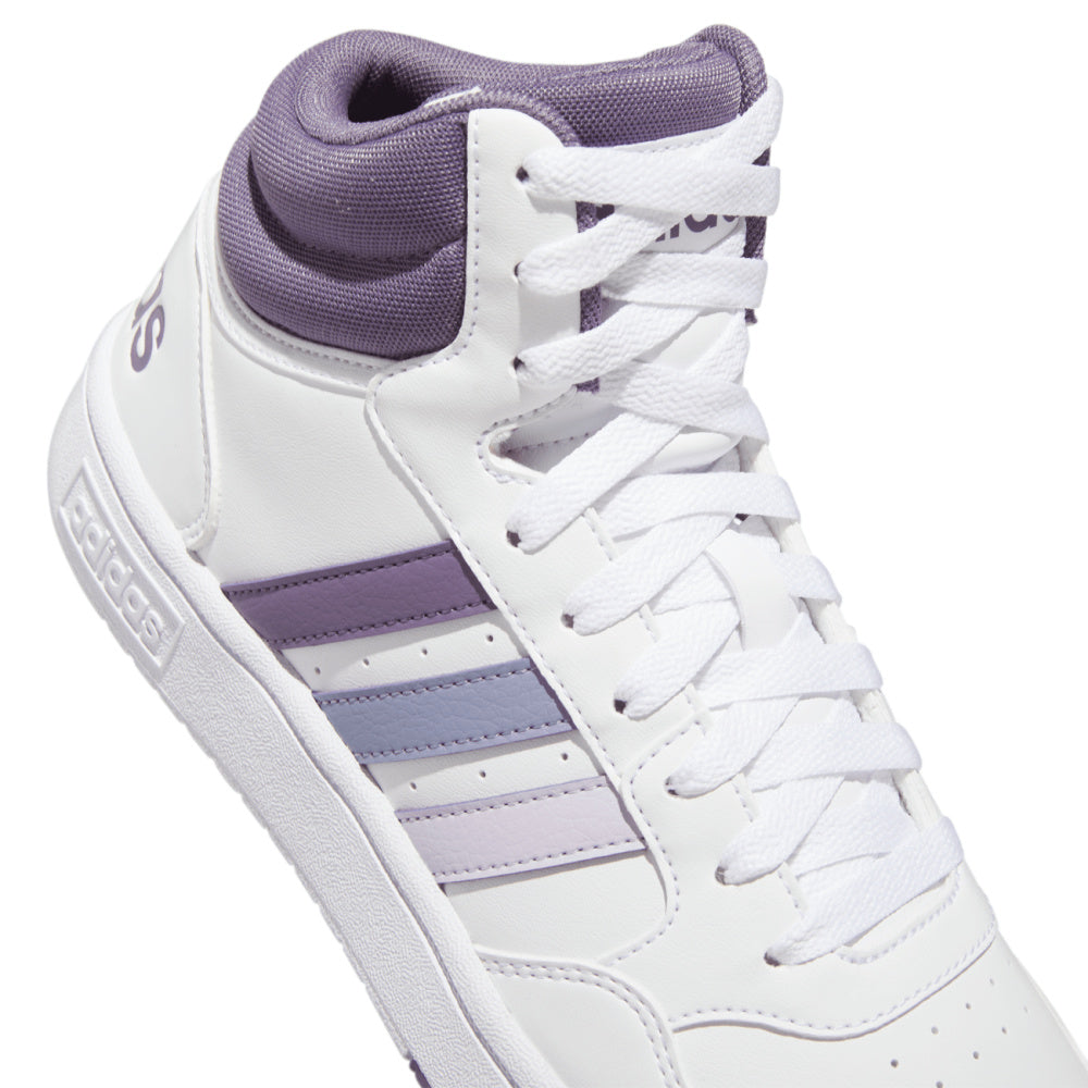 Adidas | Womens Hoops 3.0 Mid (White/Silver Dawn/Silver Violet)