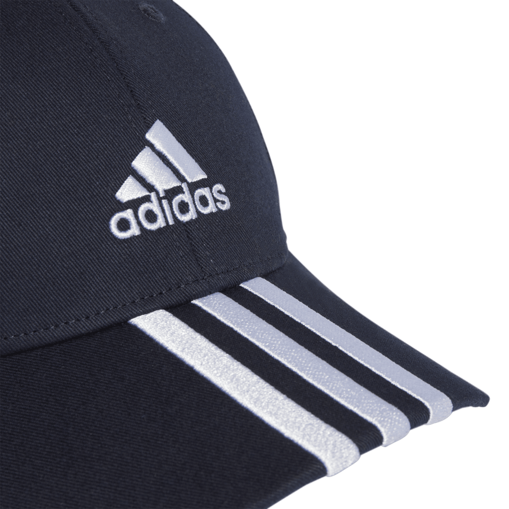 Adidas | Unisex 3-Stripes Cotton Twill Baseball Cap (Legend Ink/White)