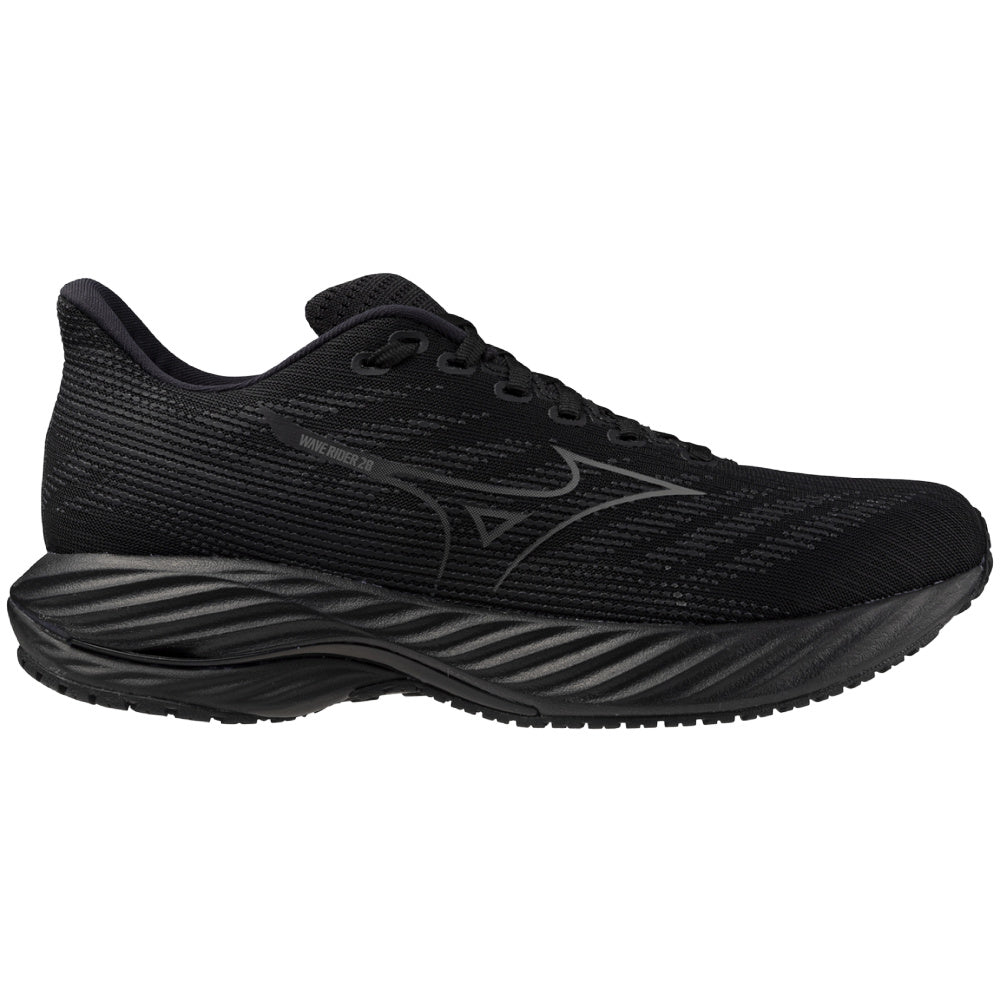 Mizuno | Mens Wave Rider 28 2E-Wide (Black/Quiet Shade/Ebony)