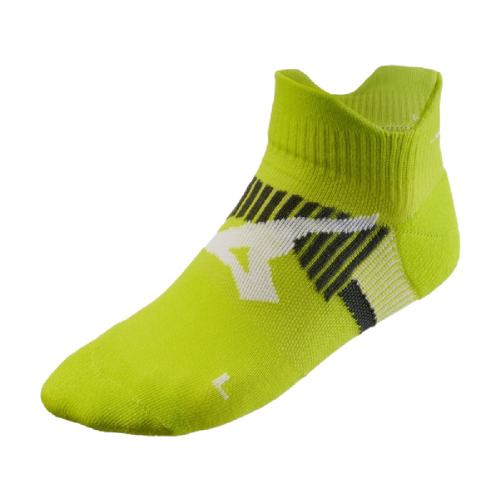 Mizuno | Unisex Drylite Race Mid Socks (Lime Green)