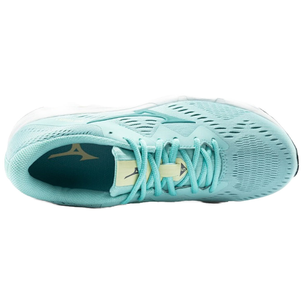 Mizuno | Womens Wave Equate 5 (Aqua Blue/Light Yellow)