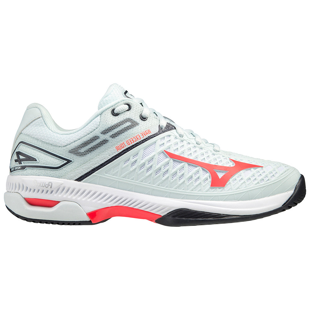 Mizuno | Womens Wave Exceed Tour 4 AC (Mint/Red)