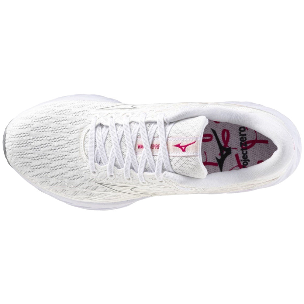 Mizuno | Womens Wave Inspire 20 Project Zero (White/Fuchsia Purple/Cloud Pink)