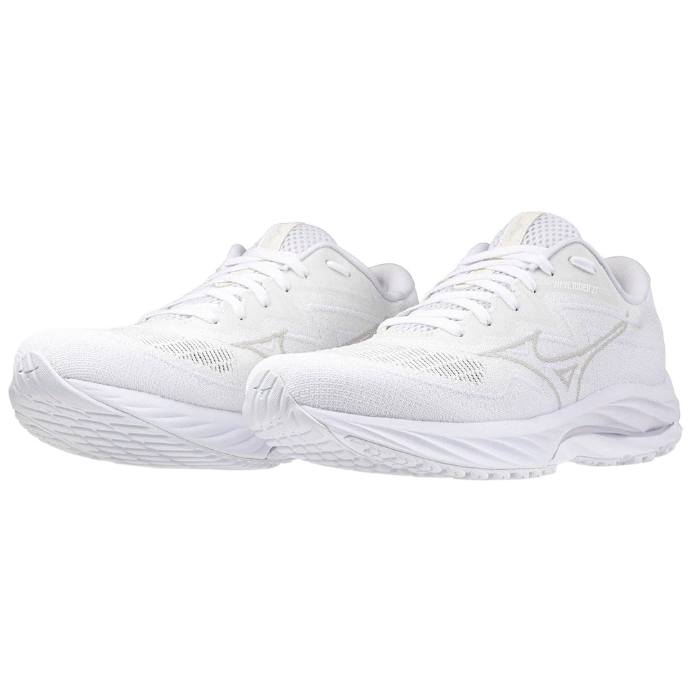 Mizuno | Womens Wave Rider 27 SSW (White/Nimbus Cloud)