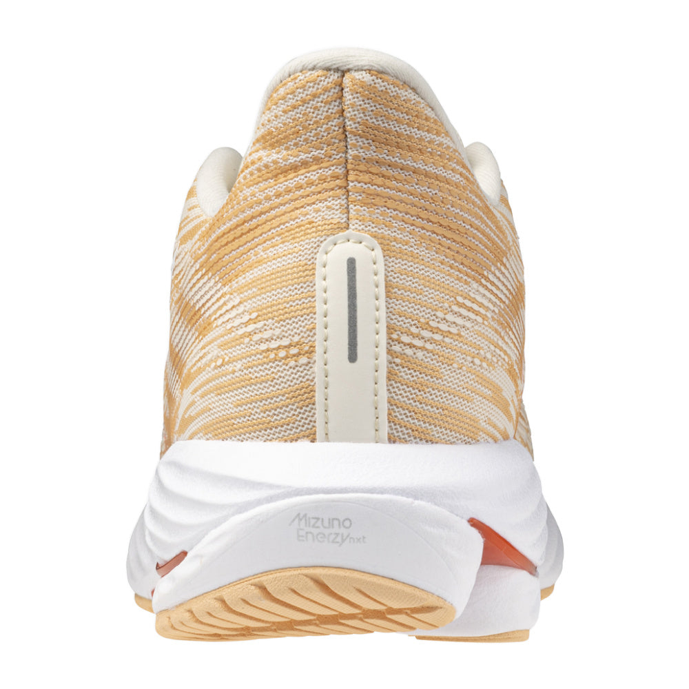 Mizuno | Womens Wave Rider 28 (Pristine/Spicy Orange/Apricot Ice)