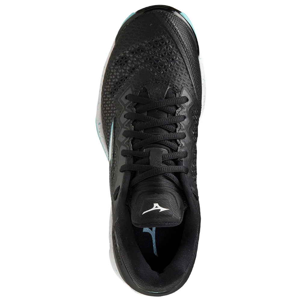 Mizuno | Womens Wave Stealth V NB (Black/Aqua)