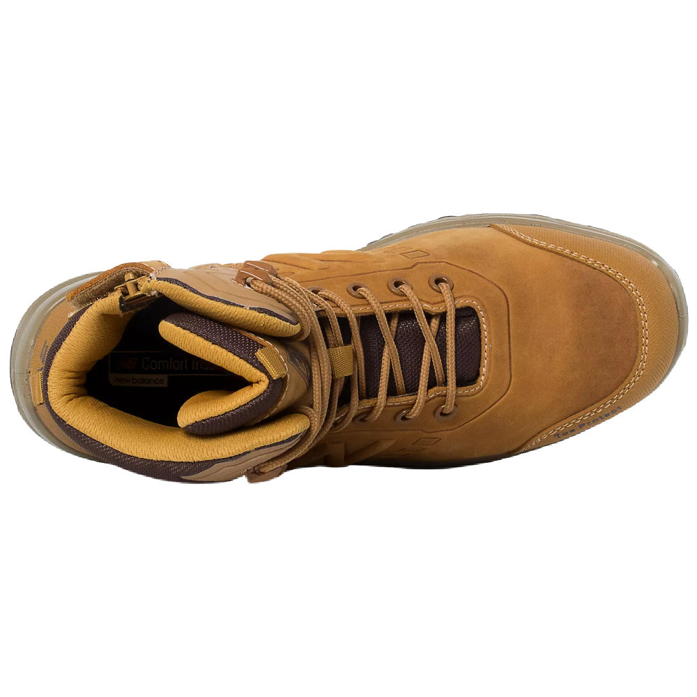 New Balance | Mens Contour Slip-Resistant Side-Zip Composite Toe Boot 2E-Wide (Wheat)