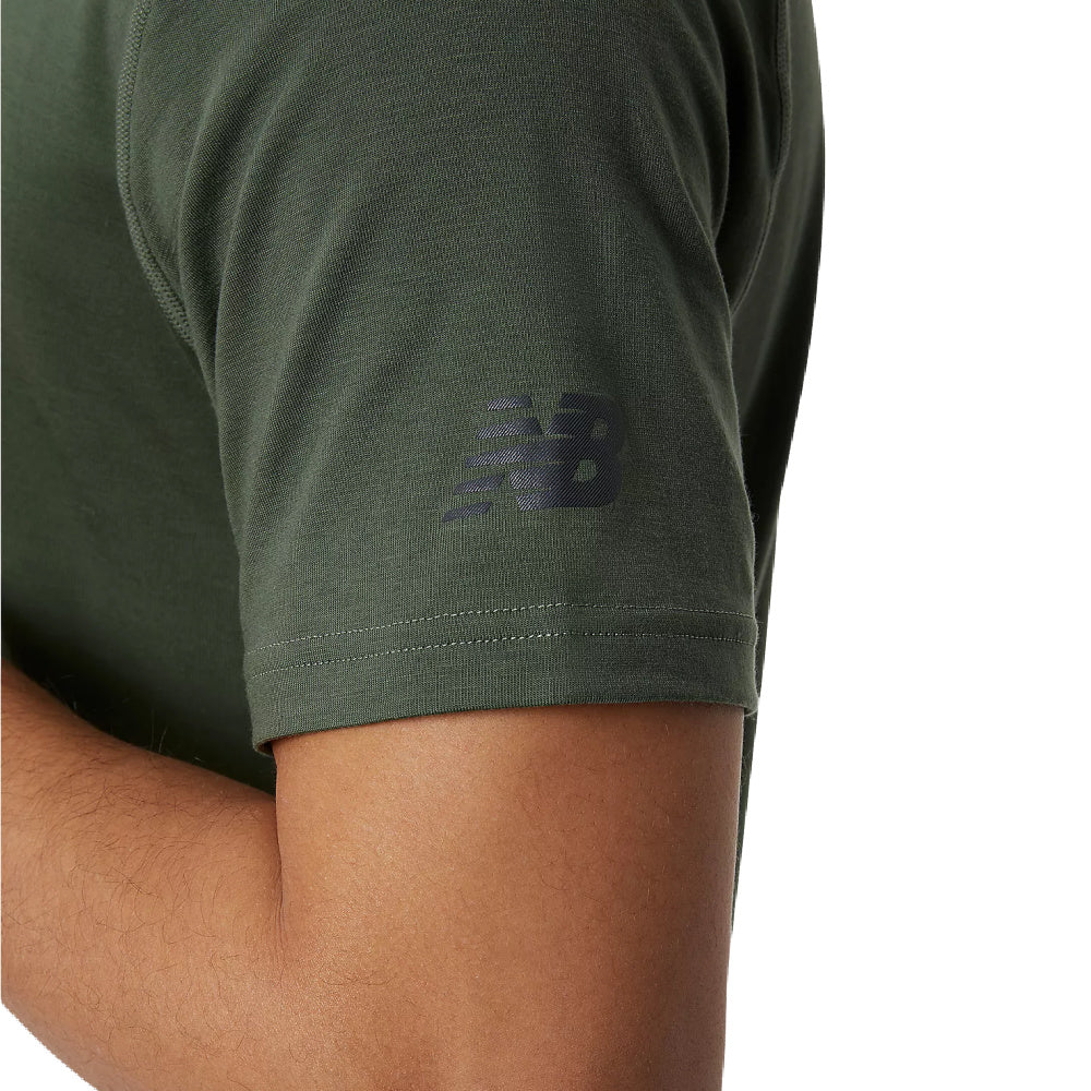 New Balance | Mens R.W. Tech Tee With Dri-Release (Deep Olive Green)