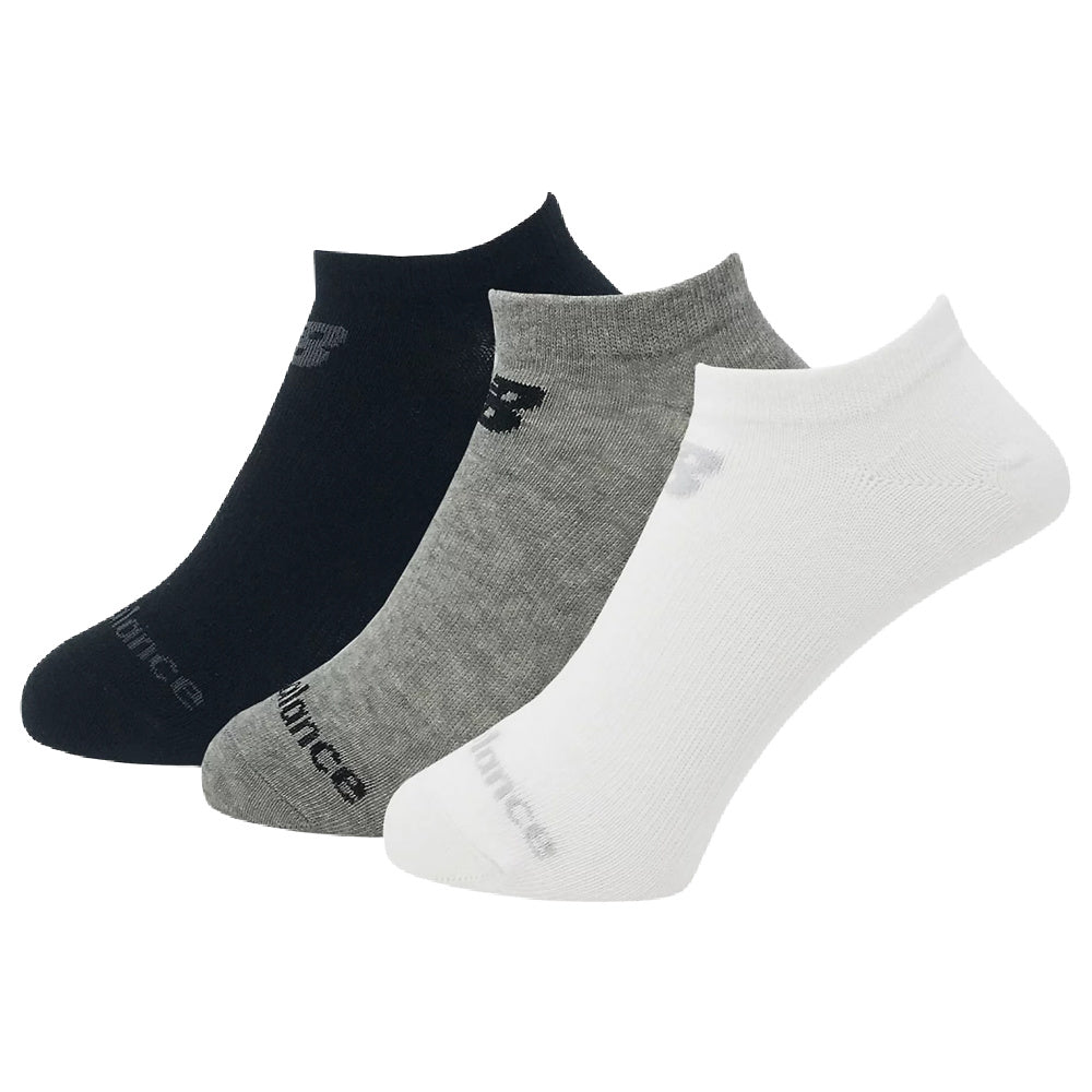 New Balance | Unisex No Show Socks 3 Pack (Black/White/Grey)