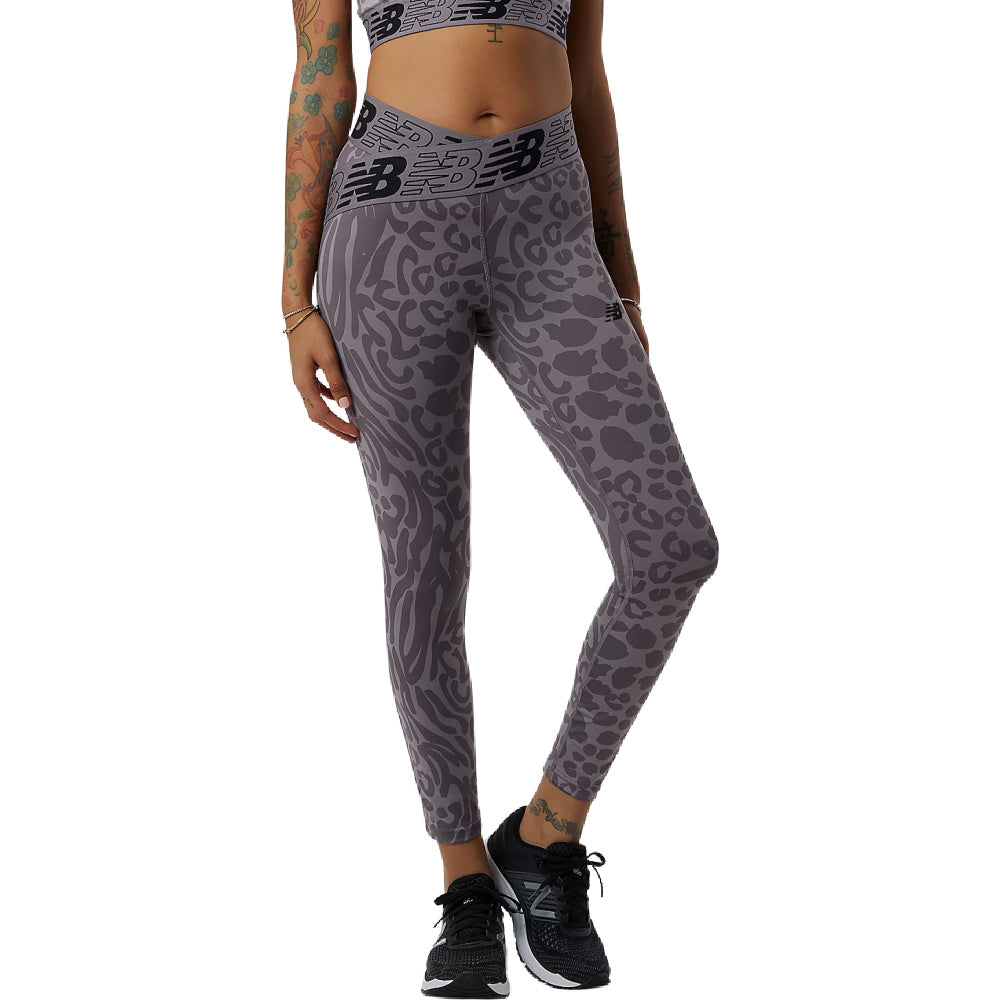 New Balance | Womens Relentless Crossover Printed High Rise 7/8 Tight (Zinc)