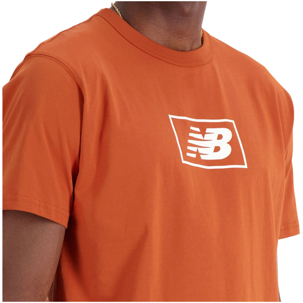New Balance | Mens NB Essentials Logo T-Shirt (Rust Oxide)