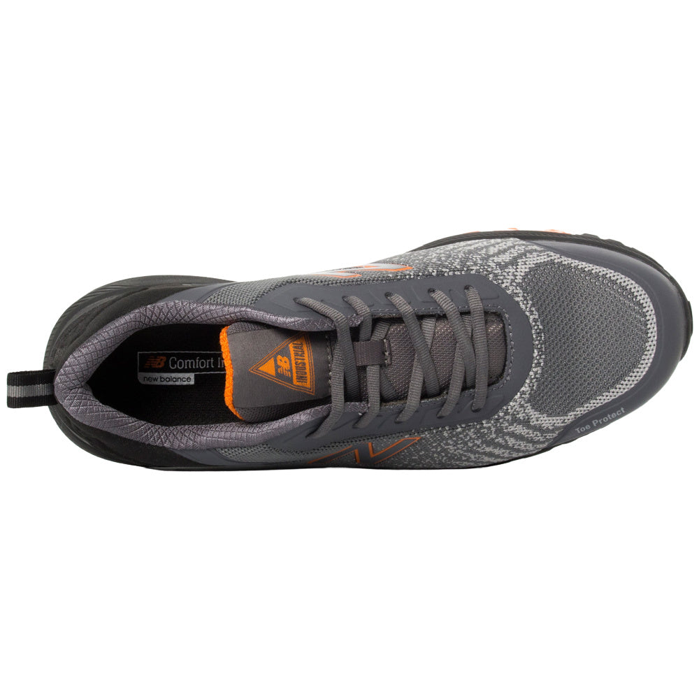 New Balance | Mens Speedware Composite Toe Slip-Resistant 2E-Wide Safety Boots (Grey/Orange)