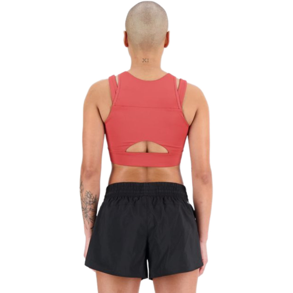New Balance | Womens Shape Shield Crop Bra (Red)