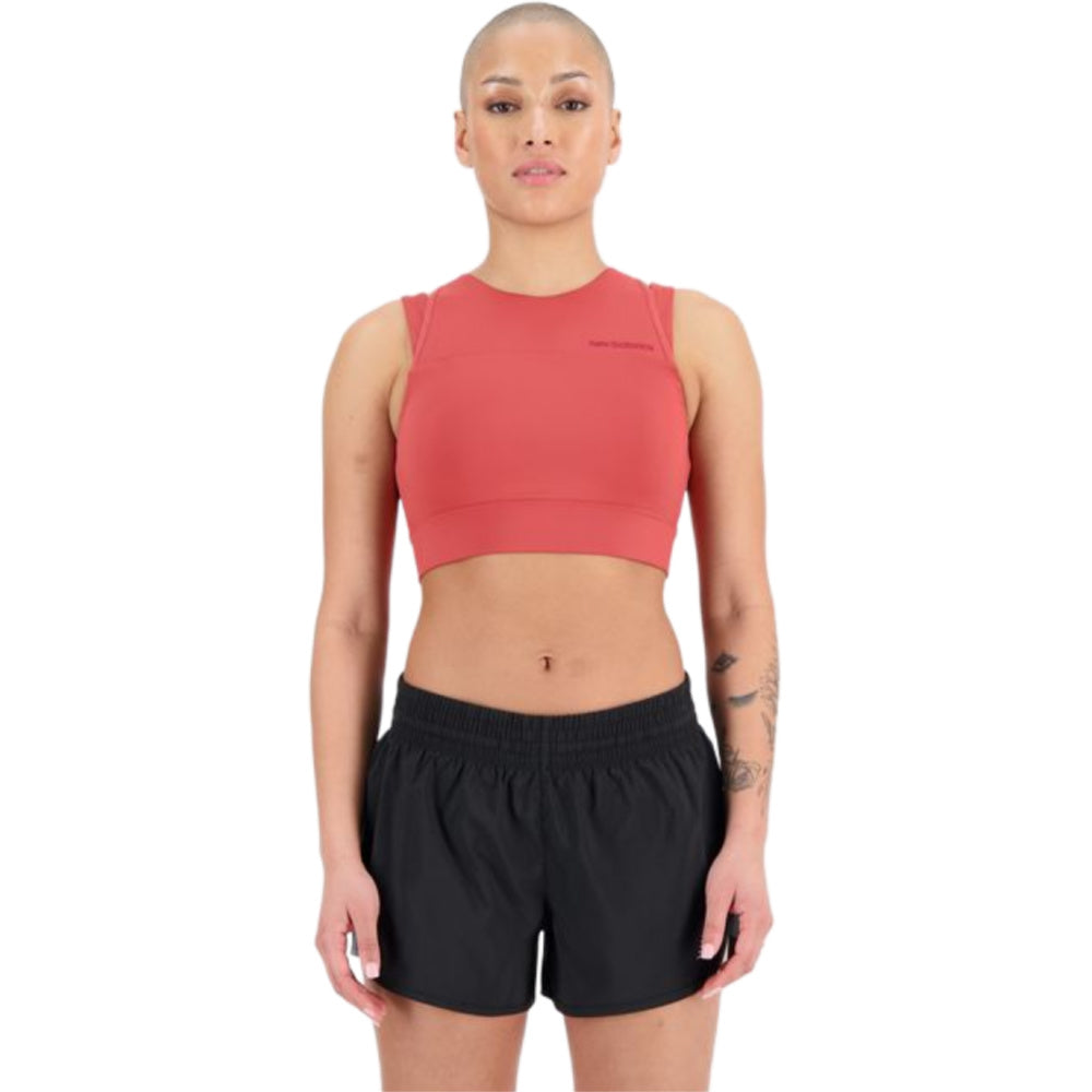New Balance | Womens Shape Shield Crop Bra (Red)