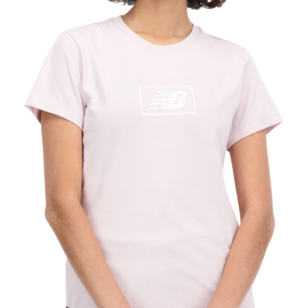 New Balance | Womens Essentials Cotton Jersey Athletic Fit Tee (December Sky)