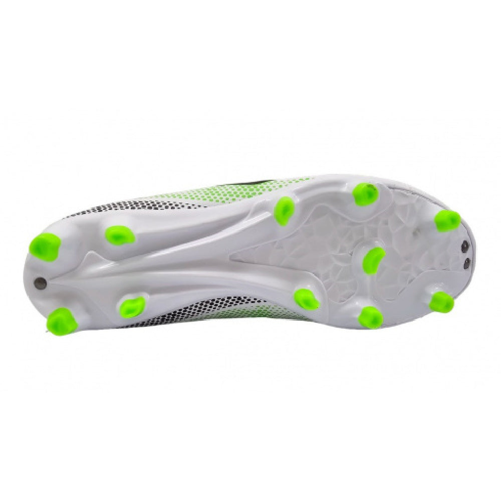 Nomis | Kids Prodigy 2.0 Firm Ground Football Boots (White/Black/Green)
