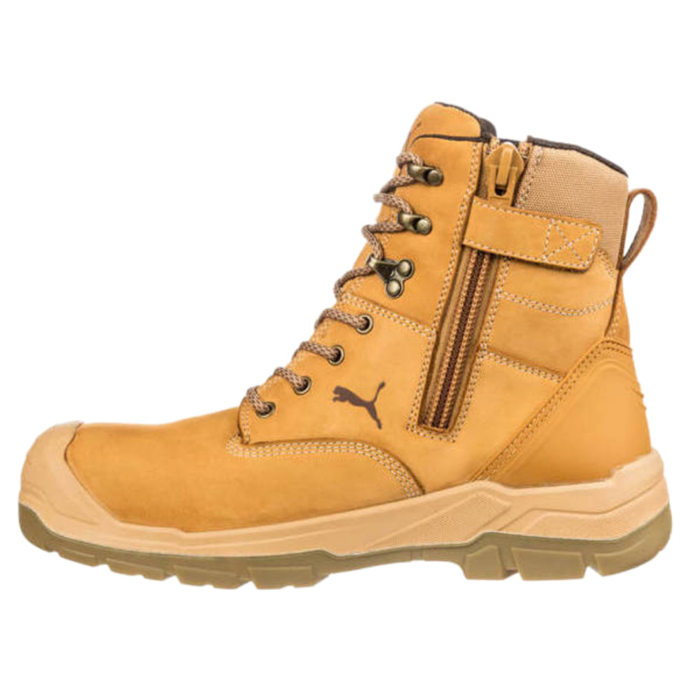 Puma Safety | Mens Conquest Side-Zip Waterproof Composite Toe Safety Boots (Wheat)