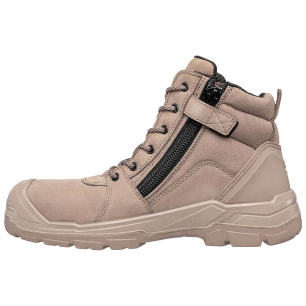 Puma Safety | Mens Tornado Mid Side-Zip Composite Toe Safety Boots (Stone)