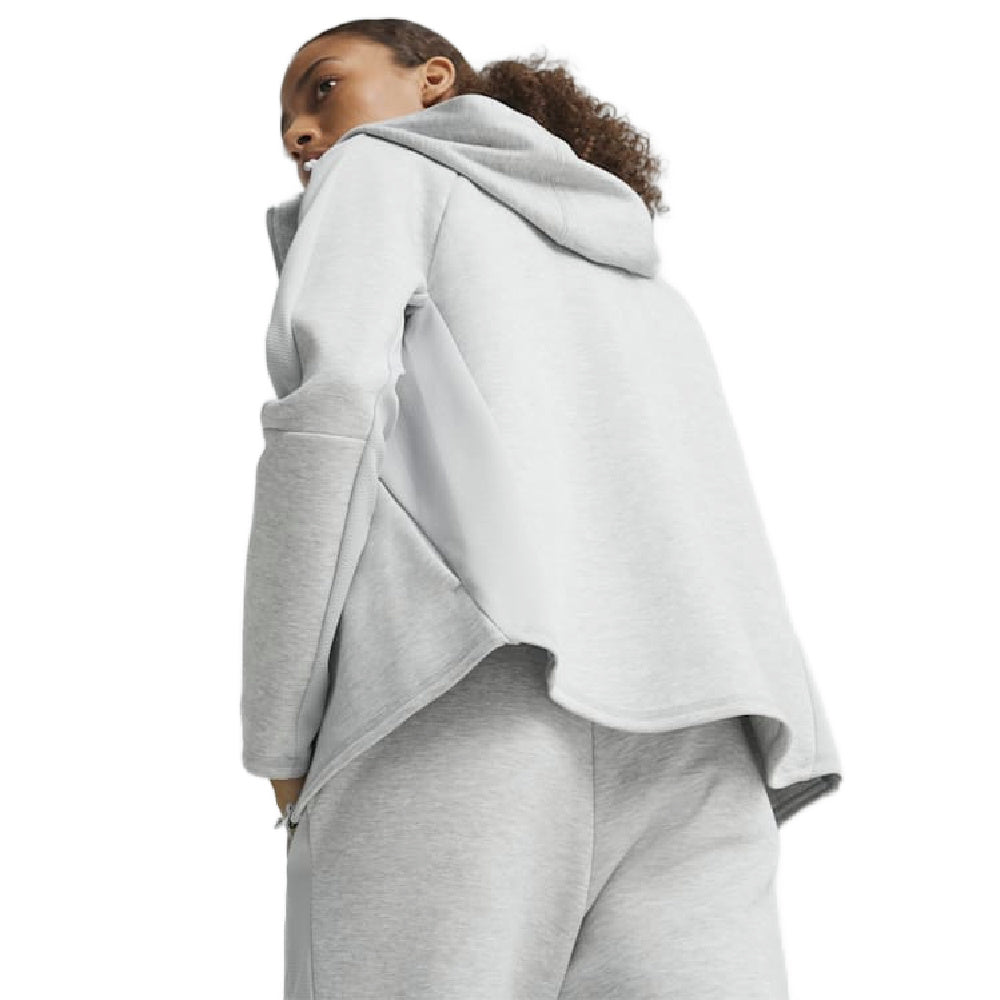 Puma | Womens Evostripe Full-Zip Hoodie (Light Grey Heather)