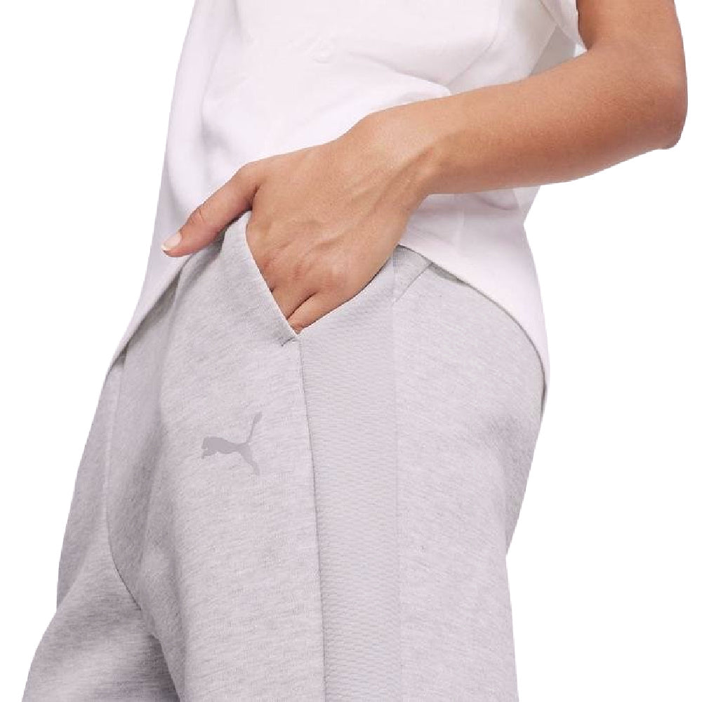 Puma | Womens Evostripe High-Waist Pants (Light Grey Heather)