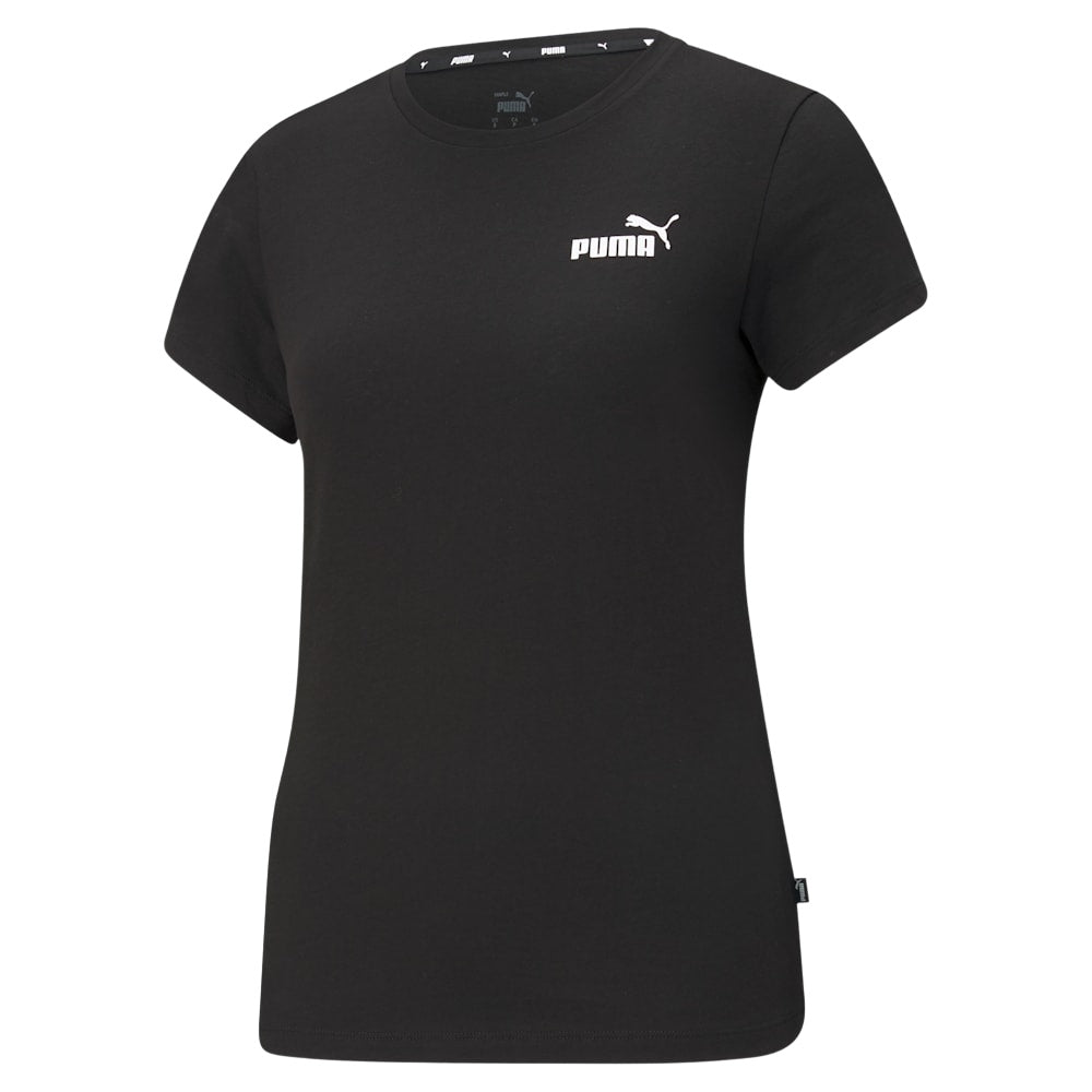Puma | Womens Essential Small Logo Tee (Black/White)