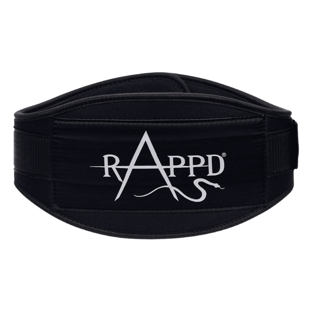 Rappd | Heavy Duty 6" Neoprene Training Belt 9mm (Black/White)