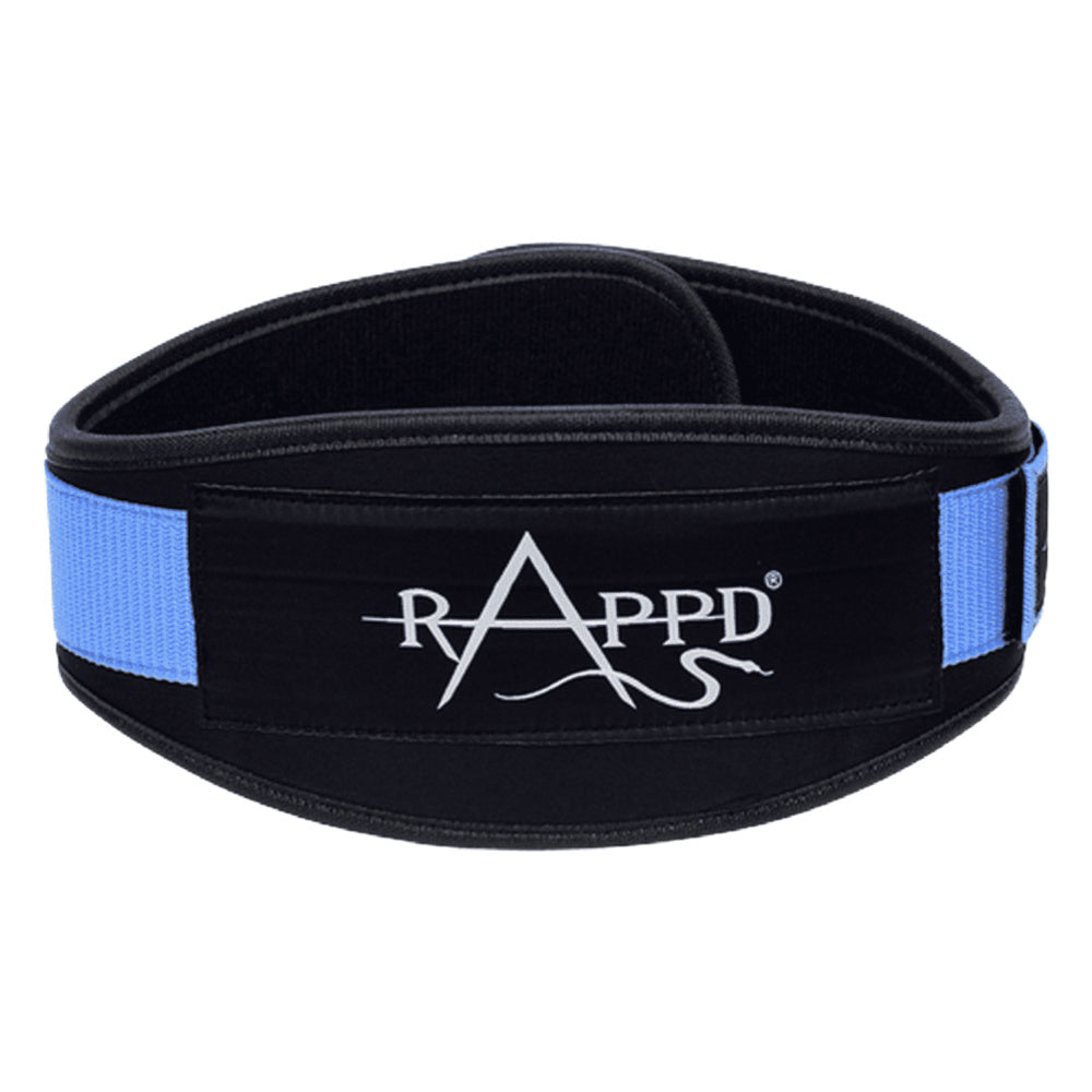 Rappd | Heavy Duty 4" Neoprene Training Belt 9mm (Black/Blue)