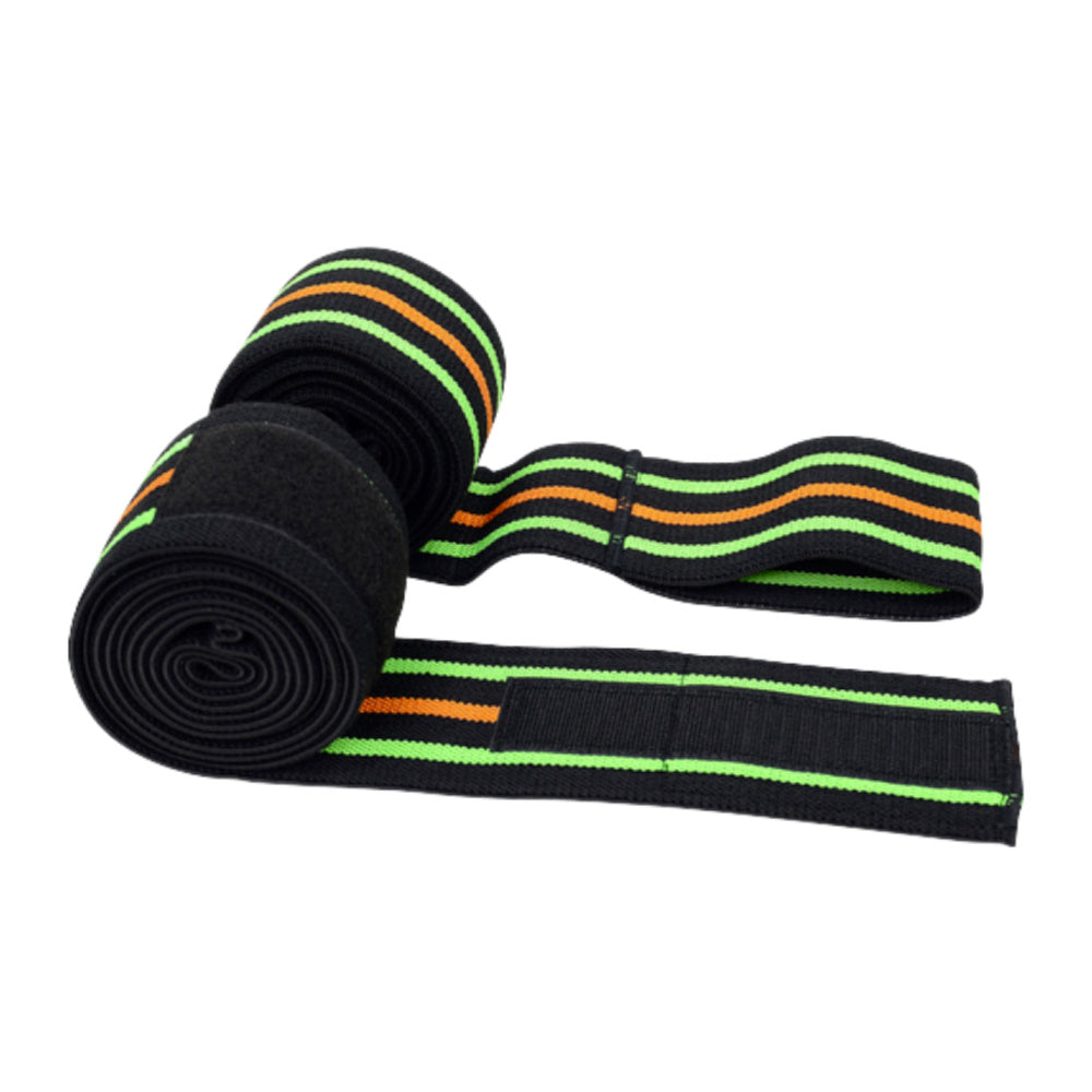 Rappd | Heavy Duty Knee Wraps Brawn Edition (Black/Green/Orange)