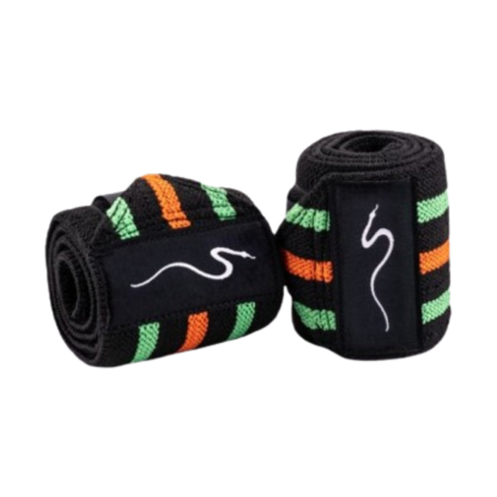 Rappd | Heavy Duty Wrist Wraps Brawn Edition (Black/Green/Orange)