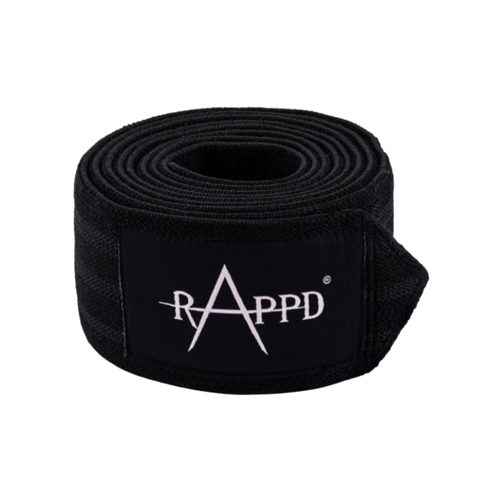 Rappd | Super Heavy Duty Knee Wraps Edition 555 (Black)