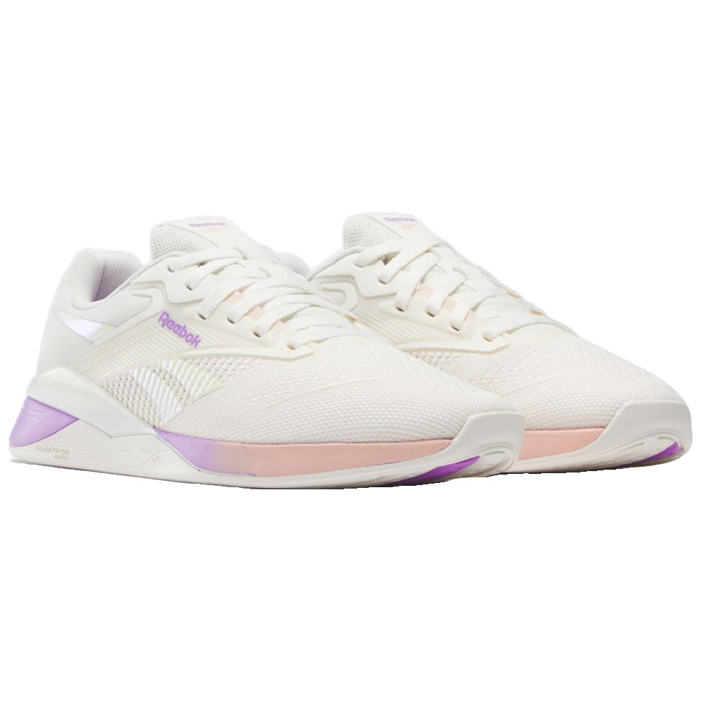 Reebok | Womens Nano X4 (Chalk/Washed Clay/Purple)