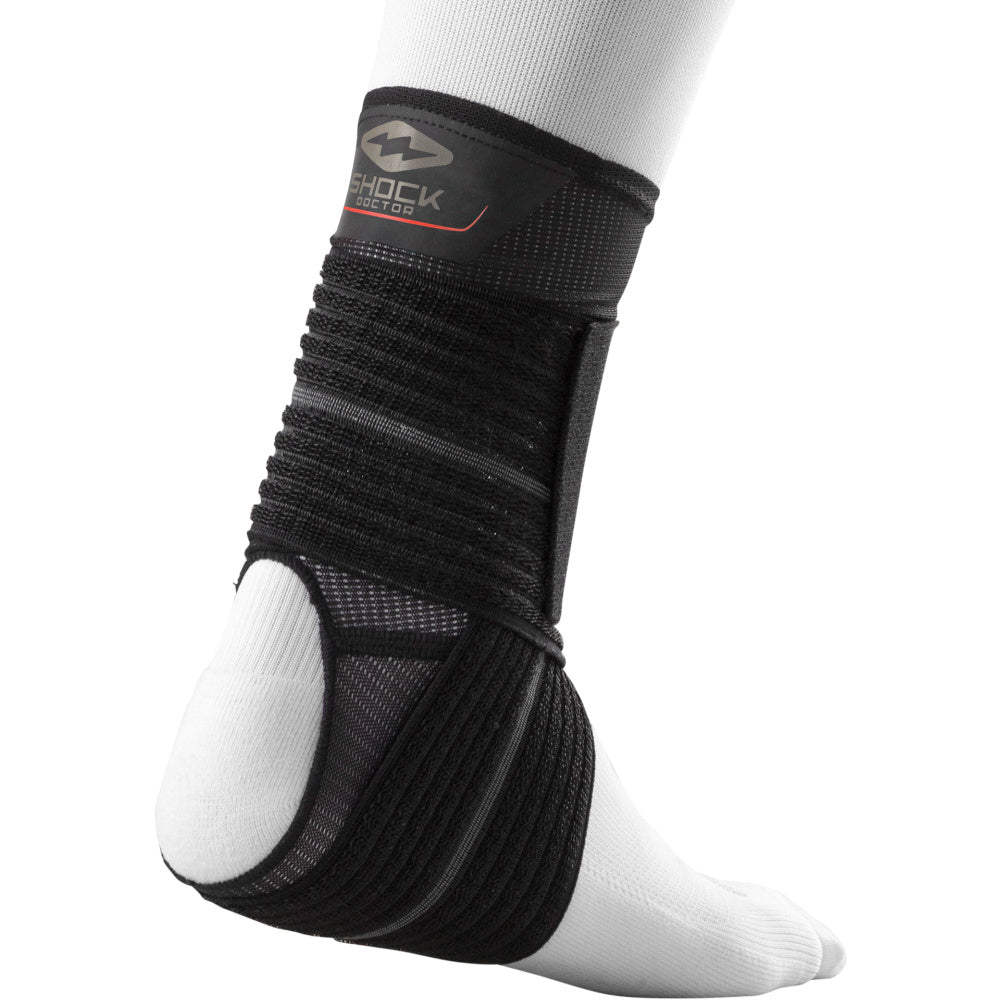 Shock Doctor | Ankle Sleeve with Compression Wrap Support (Black)