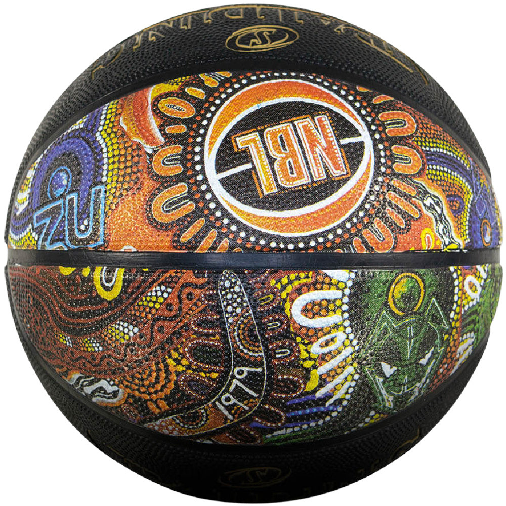 Spalding | NBL Rubber Outdoor Replica Indigenous Game Ball Size 7 (Black)