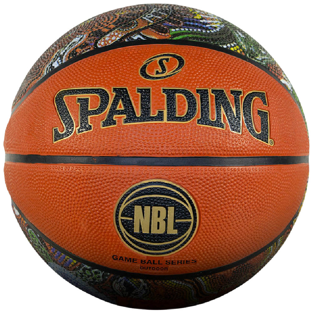 Spalding | NBL Rubber Outdoor Replica Indigenous Game Ball Size 7 (Brown)