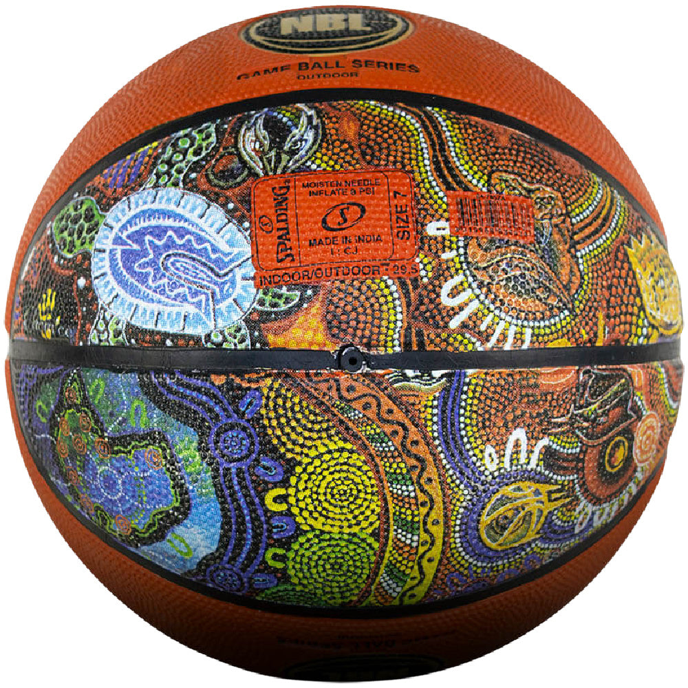 Spalding | NBL Rubber Outdoor Replica Indigenous Game Ball Size 7 (Brown)