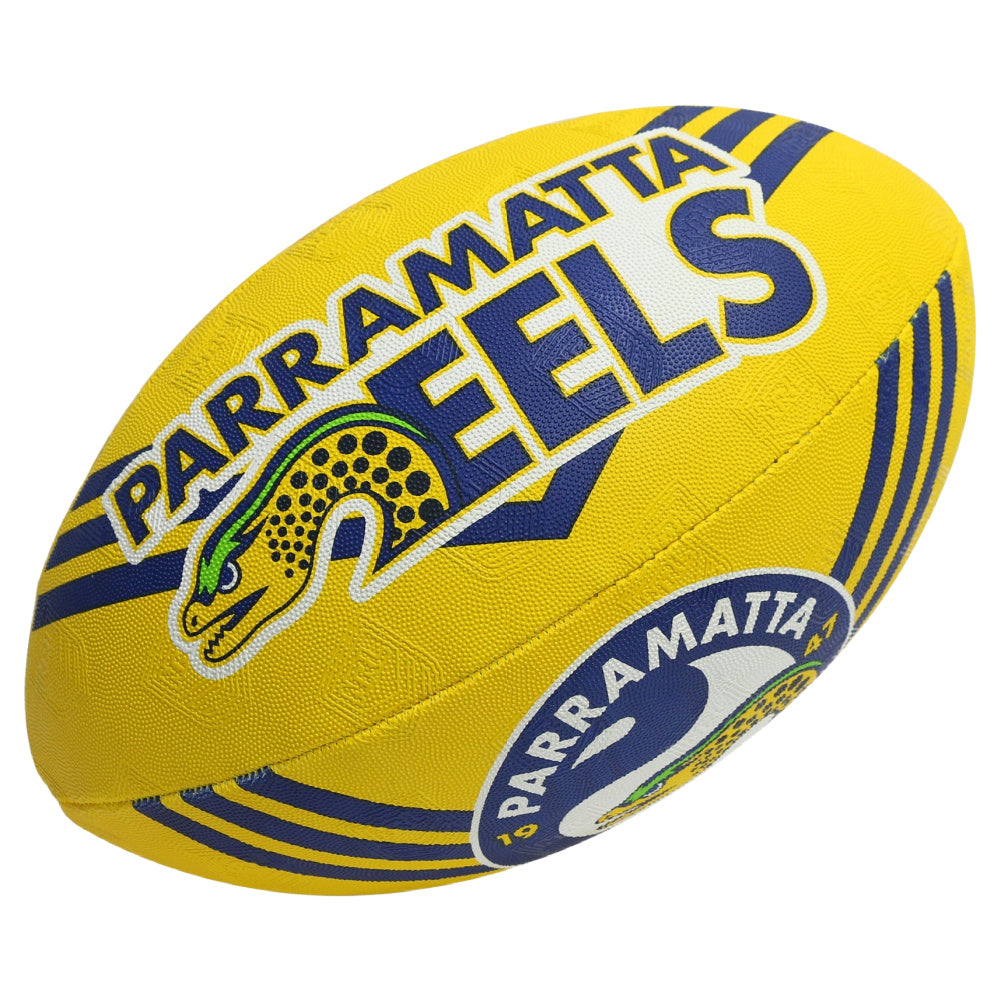 Steeden | NRL Supporter Ball Parramatta Eels Size 5  (Yellow/Blue)