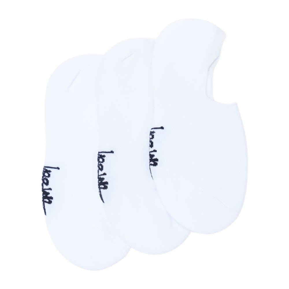 Stussy | Womens Graffiti No-Show Socks 3 Pack (White)