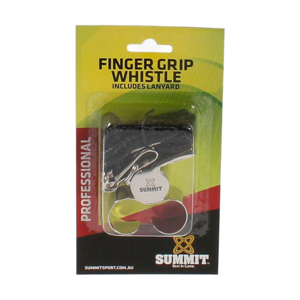 Summit | Brass Finger Grip Whistle (Chrome)