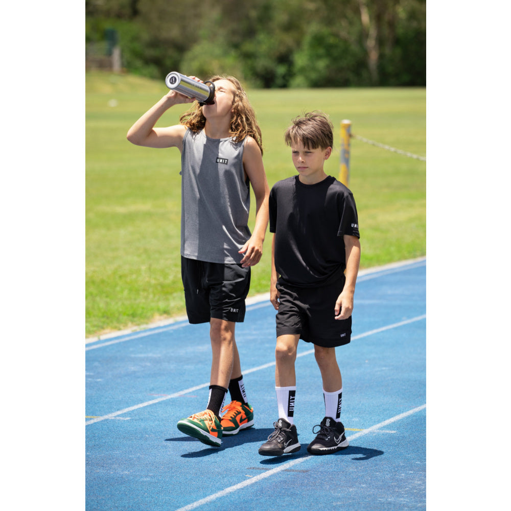 Unit | Youth Block 14" Elastic Shorts (Black)