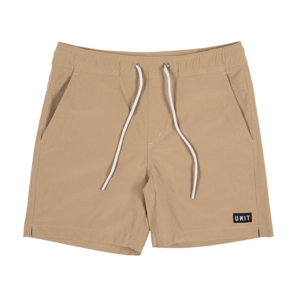 Unit | Youth Block 14" Elastic Shorts (Khaki)
