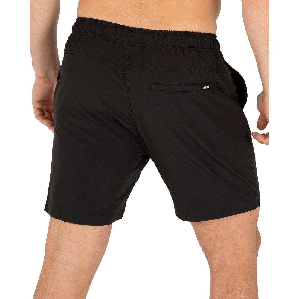 Unit | Mens Block Elastic 16" Shorts (Black)