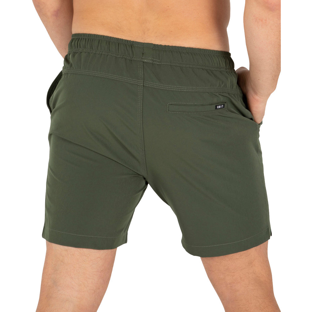 Unit | Mens Block Elastic 16" Shorts (Military)