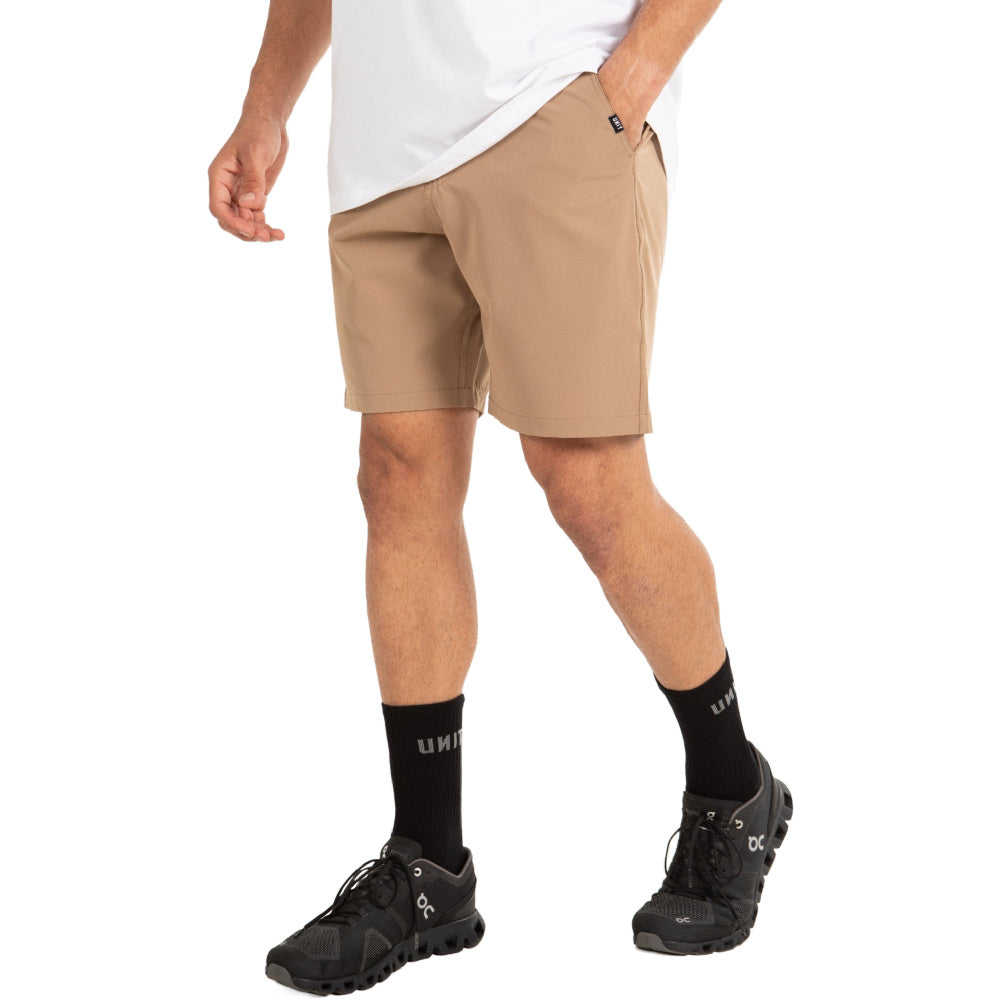 Unit | Mens Flexlite Lightweight Stretch 19" Shorts (Khaki)