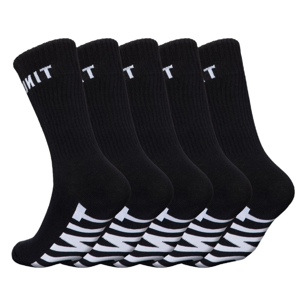Unit | Mens Hi Lux Socks 5 Pack (Black)